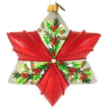 Glass art Christmas decoration star 12cm