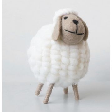 Sheep white Easter decoration L:16x11cm