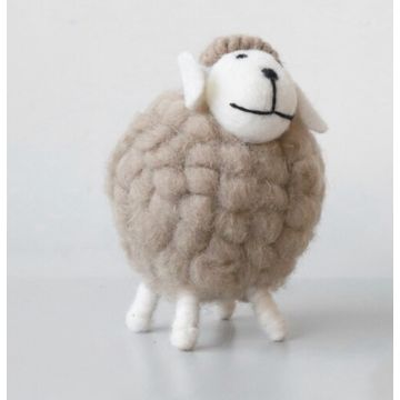 Mouton beige Décoration de Pâques M:14x9cm
