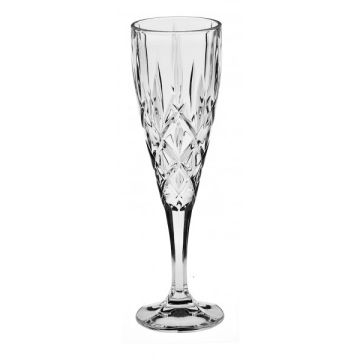 Flûtes à champagne Prosecco "Sheffield", cristal de Bohème, 6 pièces, 180ml
