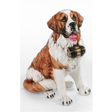Barry dog - St. Bernard dog porcelain figurine 58x63cm