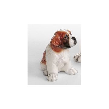 St. Bernard dog puppy porcelain figurine 20cm