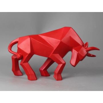 Decoration bull red 35x19cm luck and health