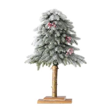 Christmas tree, 70cm, natural - wooden trunk, Christmas decoration