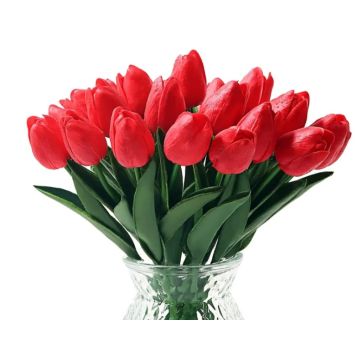 Tulips red artificial flower 32cm, like real/piece, real touch