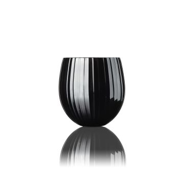Crystal glass/ water glass 520ml black "Tethys Colors"