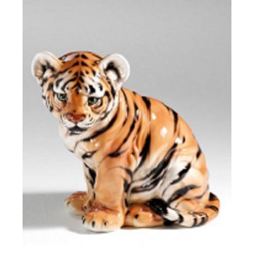 Bébé tigre assis 43x43cm natural look