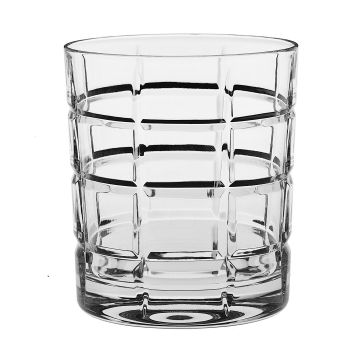 "Time square" whisky glasses Bohemian crystal, 320ml