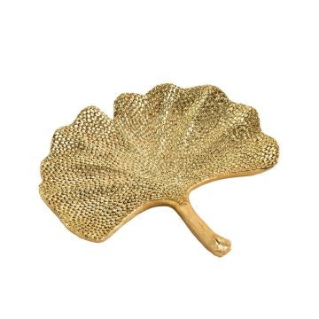 Bowl leaf/deco leaf in gold 22x25cm