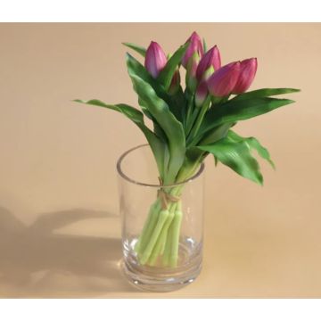 Tulip set 9 pcs. Artificial flower 28cm, like real, real touch, purple