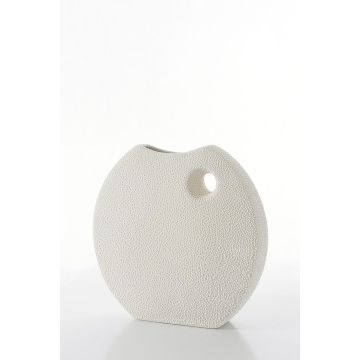 Ceramic vase droplet look beige/white 27cm