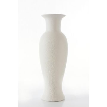 Keramikvase Tropfenoptik beige/weiss 40cm