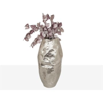 Vase, massiv Metall, 46cm, Silber
