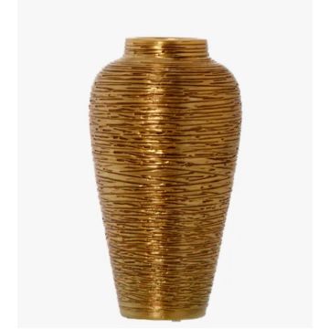 Keramikvase, 42cm, gold