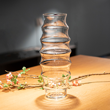 Glass vase/ flower vase Lago, Ø 140 x 350 mm, Glasi Hergiswil