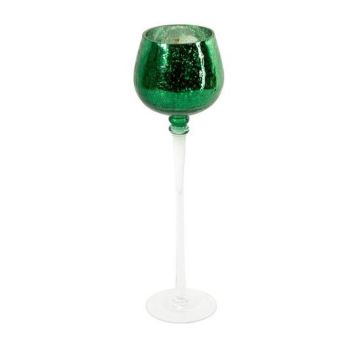 Dekoration Windlichter 30cm Glas in grün