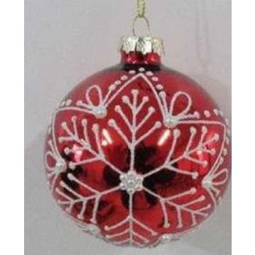 Weihnachtskugel, handbemalen Glaskugel, 8cm 