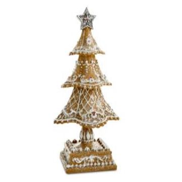 Weihnachtsdekoration Aufsteller Lebkuchen-Tanne 25cm