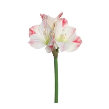 Kunst Amaryllis Weihnachtsdekoration ca.60cm rosa/weiss