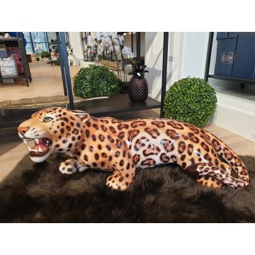 Leopard lauernd  65x25x25cm, natural Look