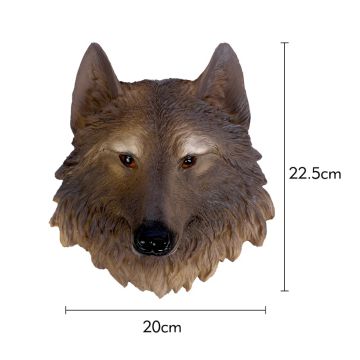 Wanddekor Wolf 20x23cm