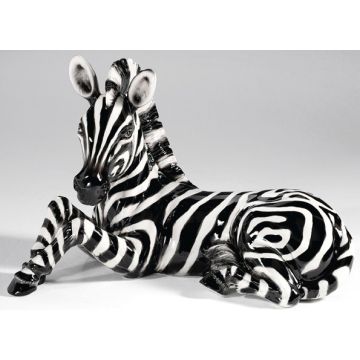 Zebra liegend 67x40x47cm natural Look
