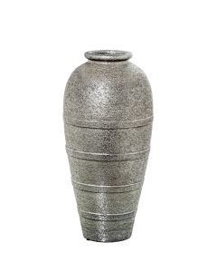 Keramikvase, 32x62cm, silber-gold-grau