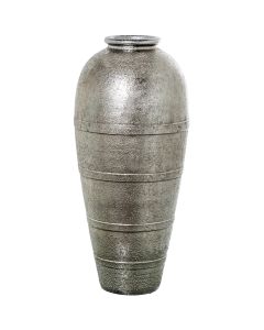 Keramikvase, 34x80cm, silber-gold-grau