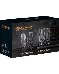 Nachtmann Noblesse Whisky Tumbler Set x2 Gläser 295ml Smoke