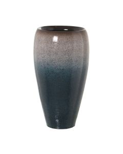 Keramikvase, 34x60cm, blau-grau-braun