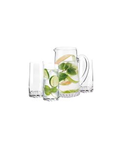 Wasser-Set, Krosno Fjord, Kristall Set: 5xStück , Krosno, 4x350 ml+1x1000ml inkl. Premium Verpackung