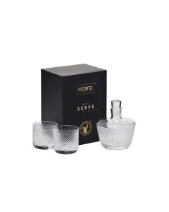 Perfekt Serve "Scotland" Whisky Kristall 3-Set (2x Gläser 270ml + Karaffe 750ml), Krosno  inkl. Premium Geschenk Verpackung