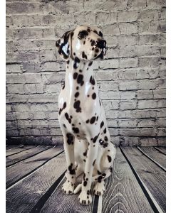 Dalmatiner braun sitzend Porzellanfigur ca.88cm