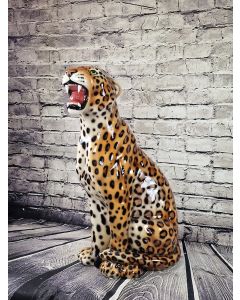 Leopard sitzend ca.86cm, natural Look