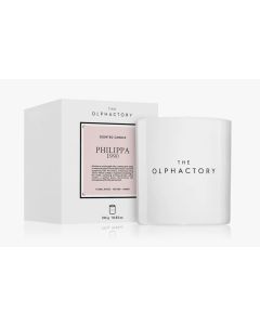Duft-Kerze "The Olphactory White Isignia", 40h Philippa 1990 Ambientair Blumen, Vetiver, Bernstein