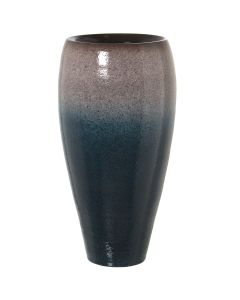 Keramikvase, 37x70cm, blau-grau-braun