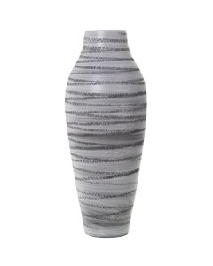 Keramikvase, 34x80cm, grau