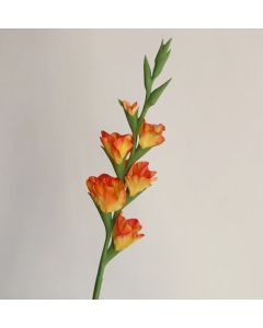 Kunst Gladiole ca.87cm, orange, wie echt/Stück, real touch