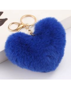 Plüschherz, Schlüsselanhänger, Handtaschen-Anhänger 9cm blau