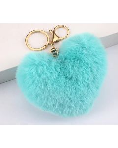 Plüschherz, Schlüsselanhänger, Handtaschen-Anhänger 9cm türkis