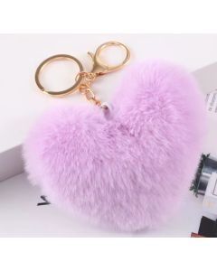 Plüschherz, Schlüsselanhänger, Handtaschen-Anhänger 9cm lila