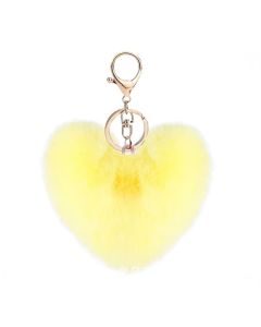 Plüschherz, Schlüsselanhänger, Handtaschen-Anhänger 9cm gelb