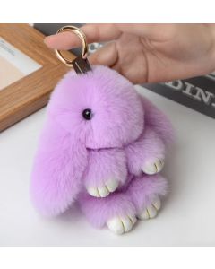 Plüschhase, Schlüsselanhänger, Handtaschen-Anhänger 12cm lila