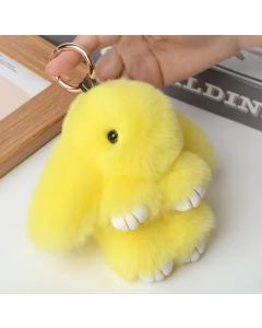 Plüschhase, Schlüsselanhänger, Handtaschen-Anhänger 12cm gelb