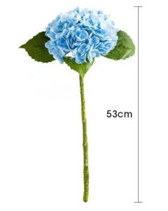 Hortensie Kunstblume hell blau wie echt 53cm