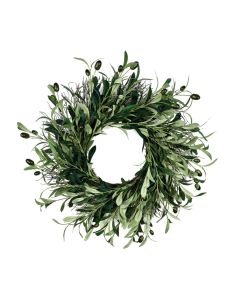 Olive wreath, door wreath, to hang up approx. 40cm, artificial olives