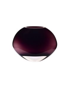 Glasvase/ Blumenvase violett massiv, 21x27.5cm, Krosno