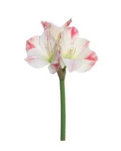 Kunst Amaryllis Weihnachtsdekoration ca.60cm rosa/weiss